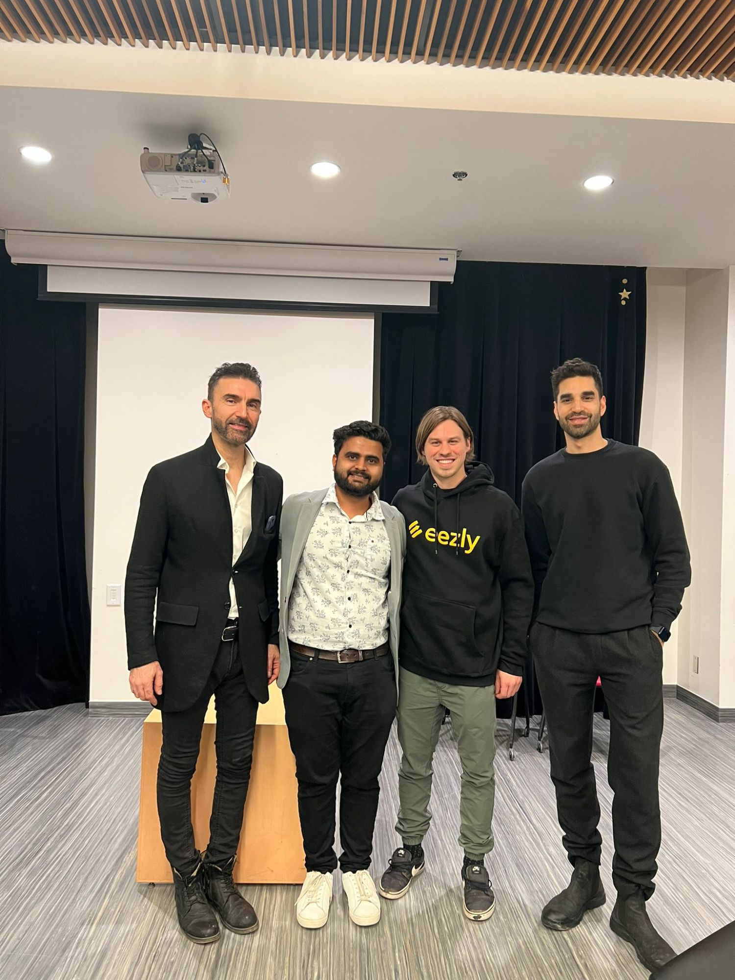 With fellow founders and mentors at an Entrepreneurship Club event